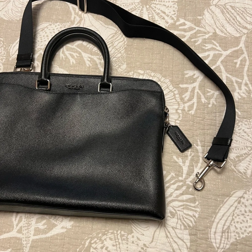Coach Black Leather Briefcase or Laptop Bag - NWOT